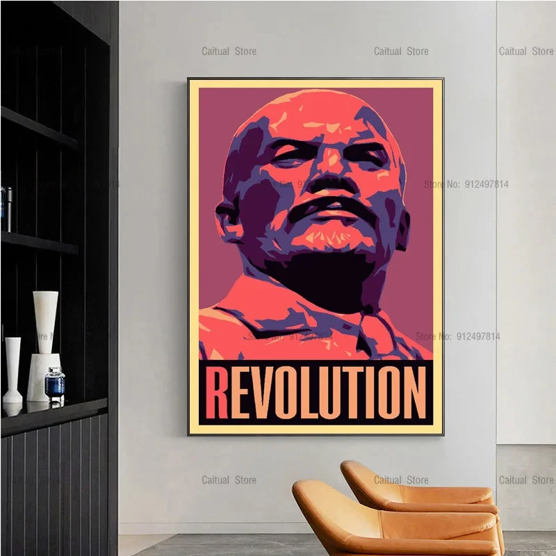 Lenin Stalin the Soviet Union Great Leader CCCP Poster Prints Wall Art Canvas Painting Picture Photo Gift For Room Home Decor