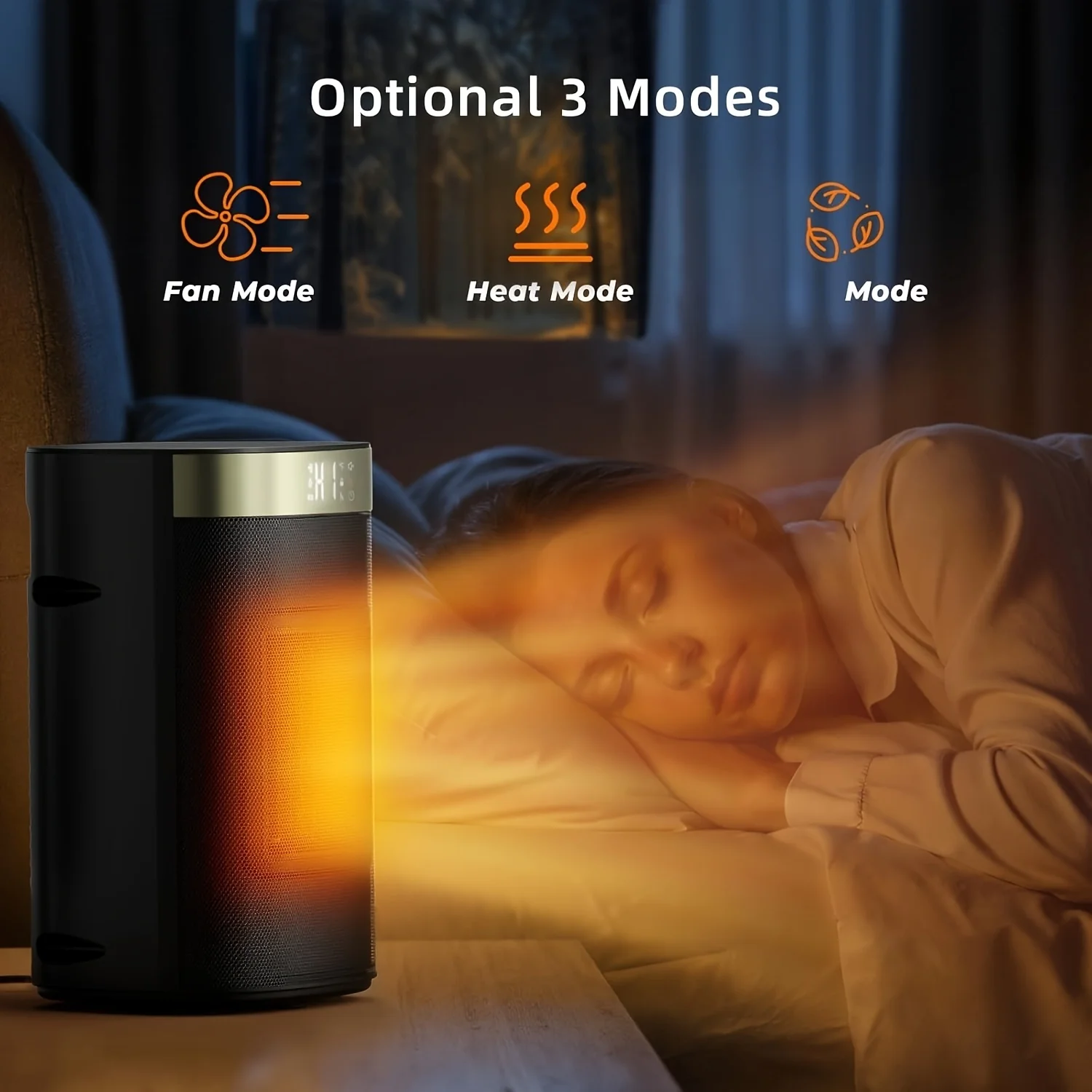 

1500W Space Heater | Fast Heating, Portable Electric Heater with Remote for Indoor Use, 5 Modes, Adjustable Thermostat, 24H Time