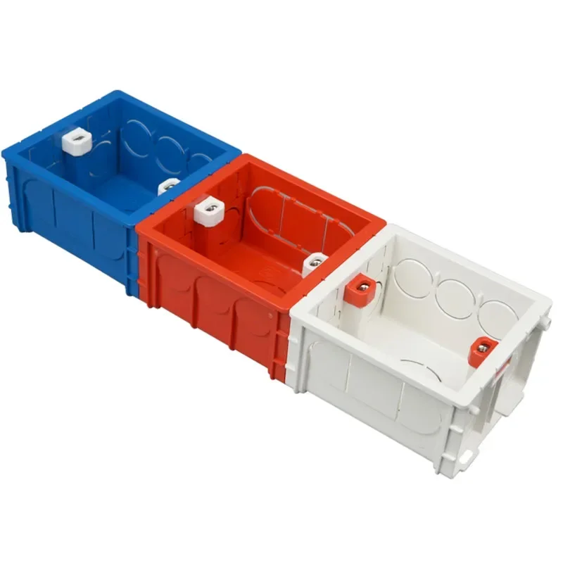 Wall Switch Socket Junction Box Type 86 Splicing Cassette PVC Concealed Bottom Box Wire Plastic Cases