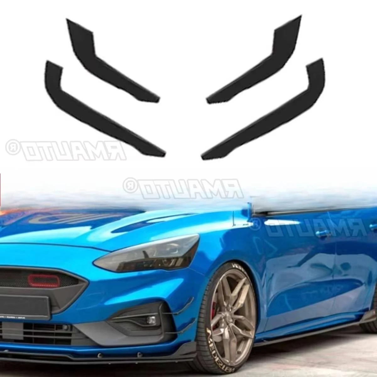

Для Ford Ford Focus MK4 2019-2022 ST автомобильный ветровой нож, розетка, украшение на впуске, аксессуары, бампер, разветвитель, крышка