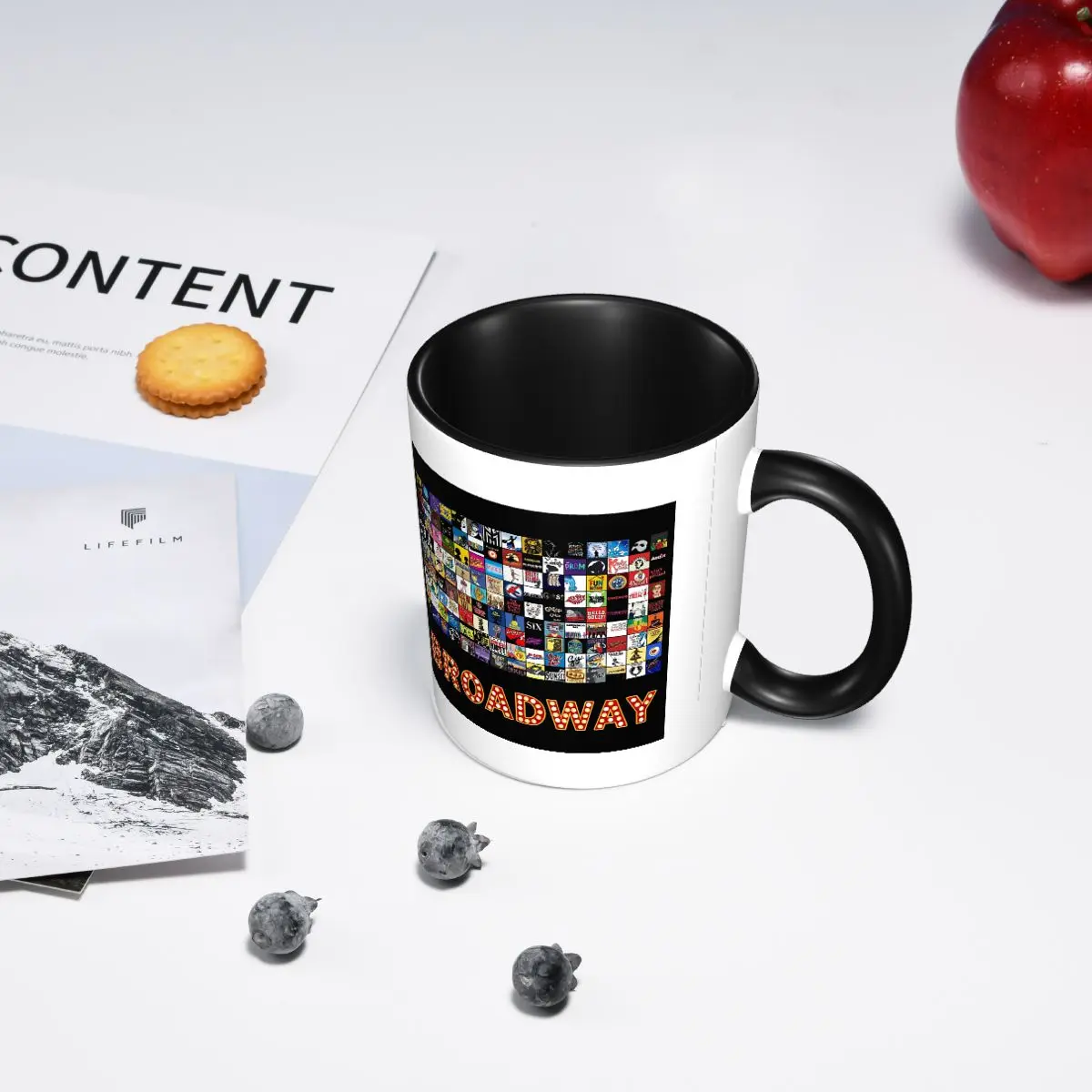 Broadway Musical Theatre Logos Hand Drawn Mug Funny Ceramic Coffee Cups Tea Mugs Milk Cup Drinkware Gift for Woman Man