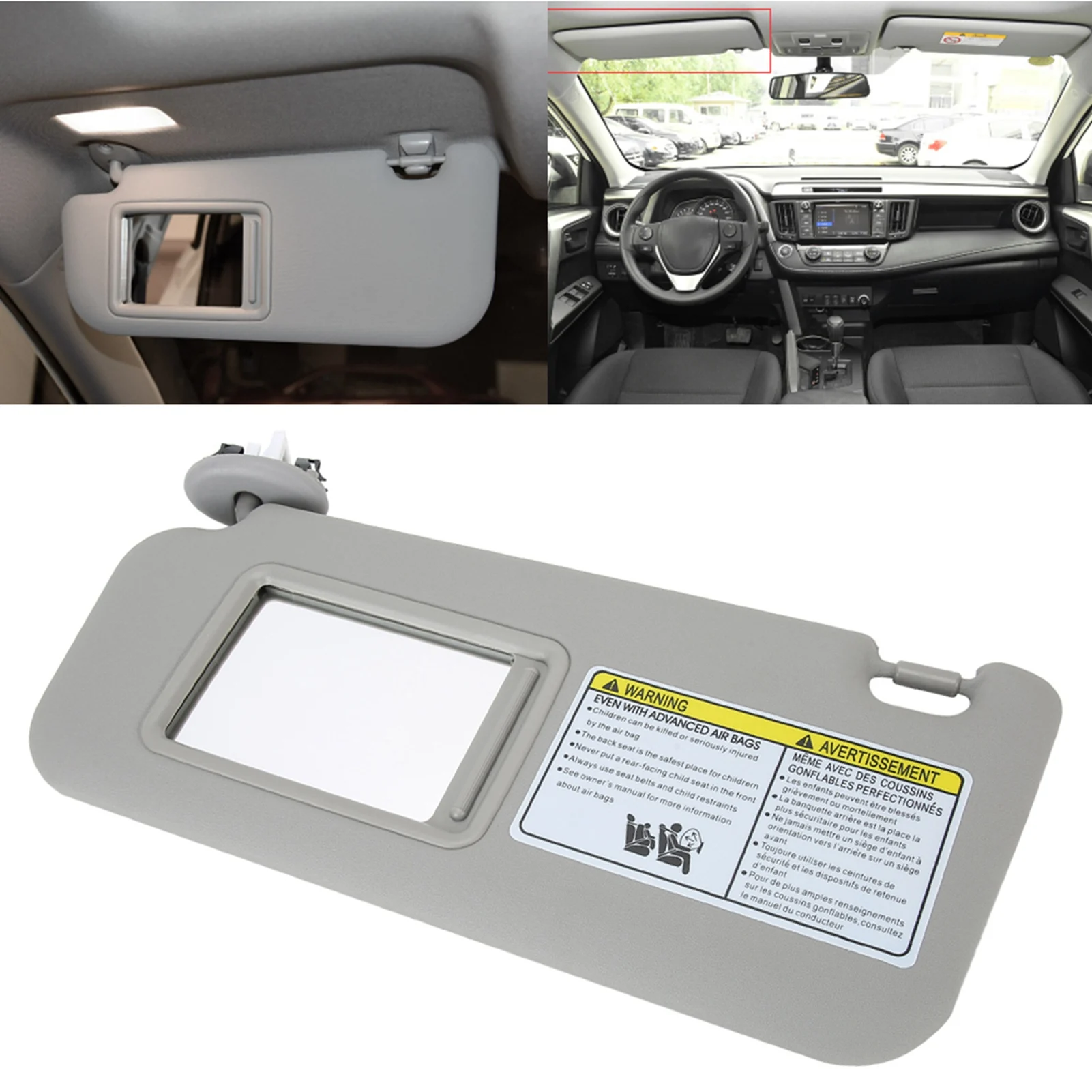 

Car Sun Block Car Window Sunshade 74320‑42501‑B2 Left Driver Side Sun Visor 74320‑42501‑B2 Fit for 2006‑2009 Gray