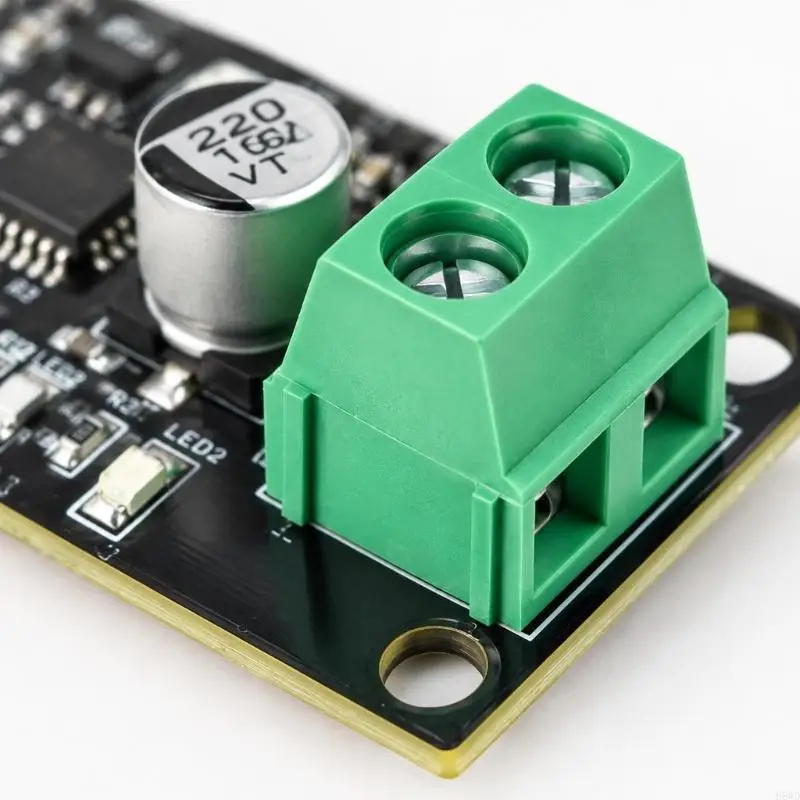 Small Format 5A Electronic Breaker Board for 5-60 V Circuits with Input and Output Screw Connectors, Indicators and H8WD