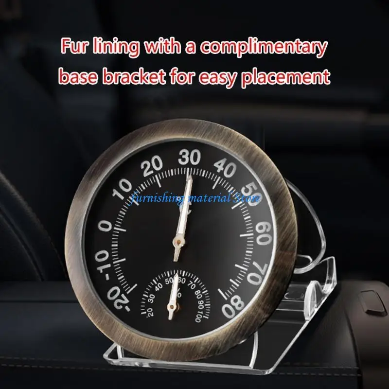 Y5GD Noctilucent Car Thermometer Noctilucent Vehilce Temperature & Humidity Tester Mini Luminous Car Thermometer