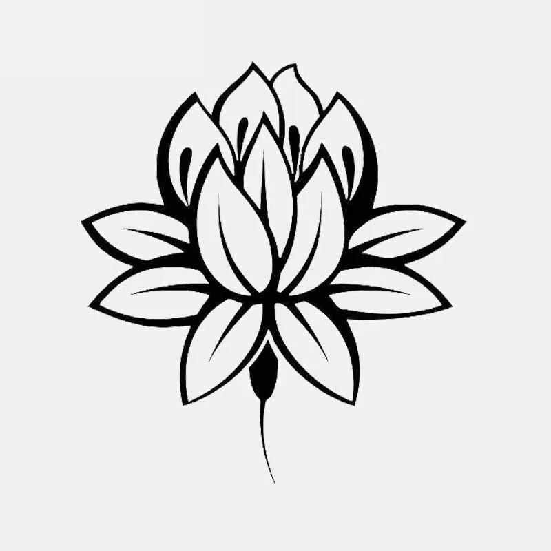 

Car Sticker Lotus Buddhist Buddha Meditation PVC Car Decoration Sticker Waterproof Cover Scratch Black/White, 16cm*15cm