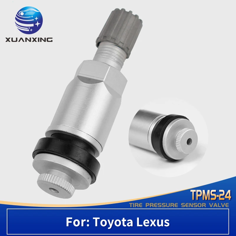 TPMS-24 TPMS Valves Tire Pressure Monitoring Sensor Valve Stem Caps Aluminum Alloy for Toyota Lexus