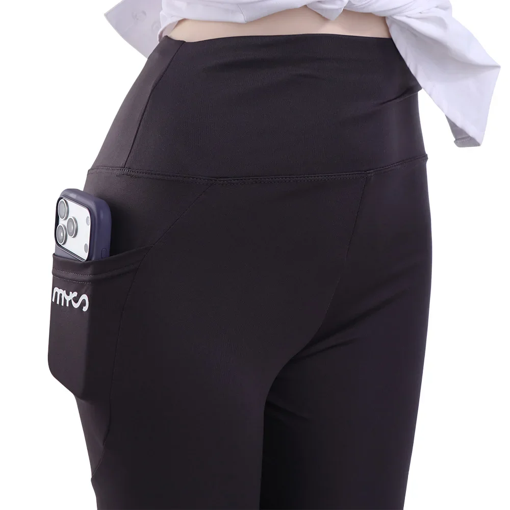 High Waist Women Leggings with Pocket Seamless Elastic Jogging Women's Capri Pants Tummy Control Slimming Shapewear Yoga