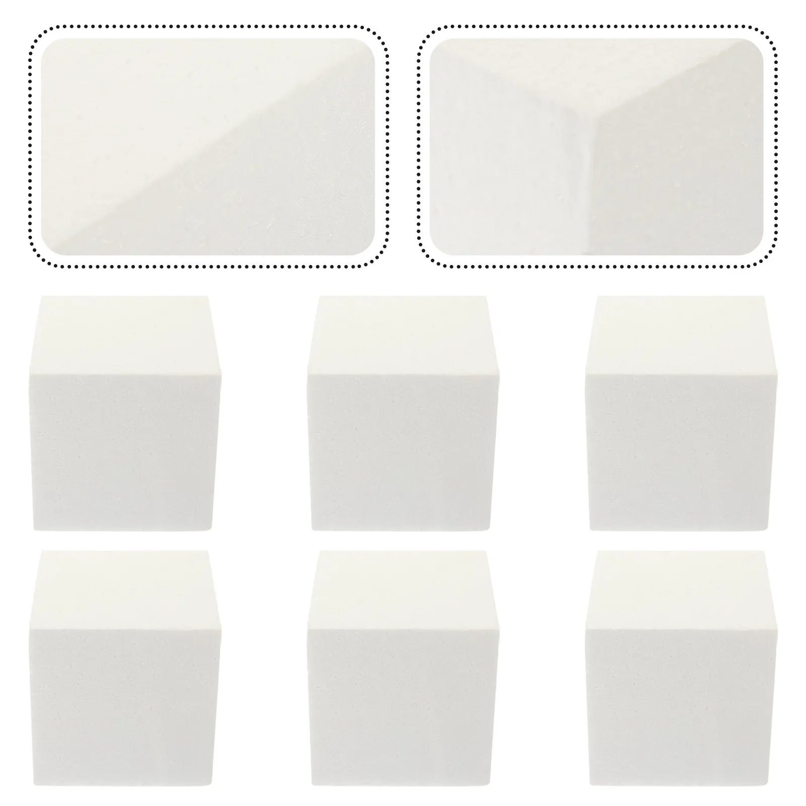 

6Pcs Reusable Cubic Cake Dummies Premium Foam Craft Practice Display DIY Wedding Party Accessories Fake Cake Decoration Supplies