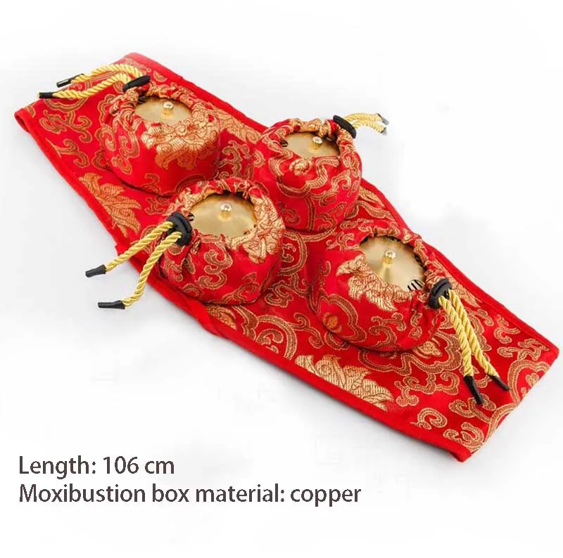 Pure copper moxibustion box with waist and abdomen smokeless moxibustion device home physiotherapy health massage
