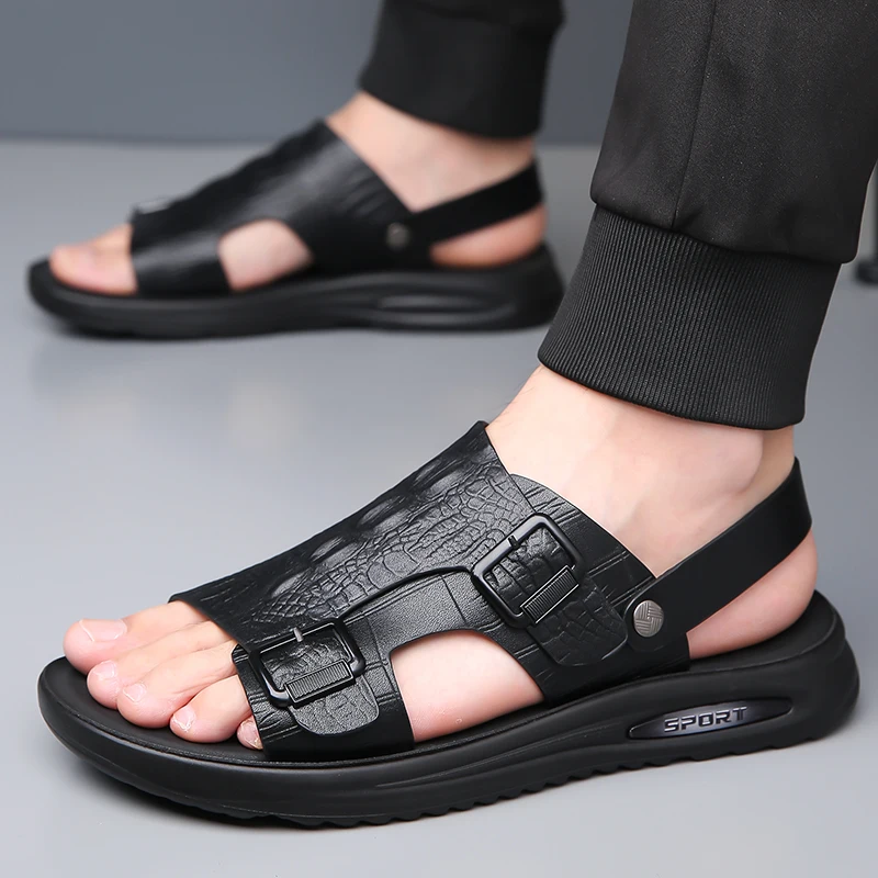 

Модные брендовые мужские летние сандалии на высококачественной подошве, уличная пляжная обувь для отдыха, мужская обувь на мягкой подошве для рыбалки и кемпинга