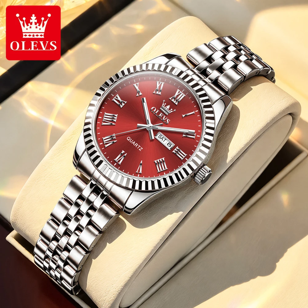 OLEVS Day Date Watches Woman Fashion Elegant Quartz Watch Waterproof Luminous Wristwatch Girlfriend Lovers Gifts Colck 5706