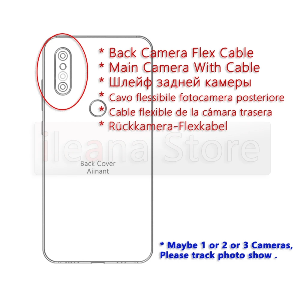 Aiinant For Huawei P30 P40 P20 Lite Pro Plus Rear Main Big Back Camera Module Ribbon Flex Cable