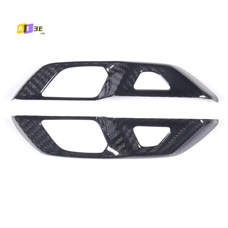 

A03E-For Corvette C8 2020-2023 Car Inner Door Lock Switch Button Cover Trim Accessories ABS Carbon Fiber