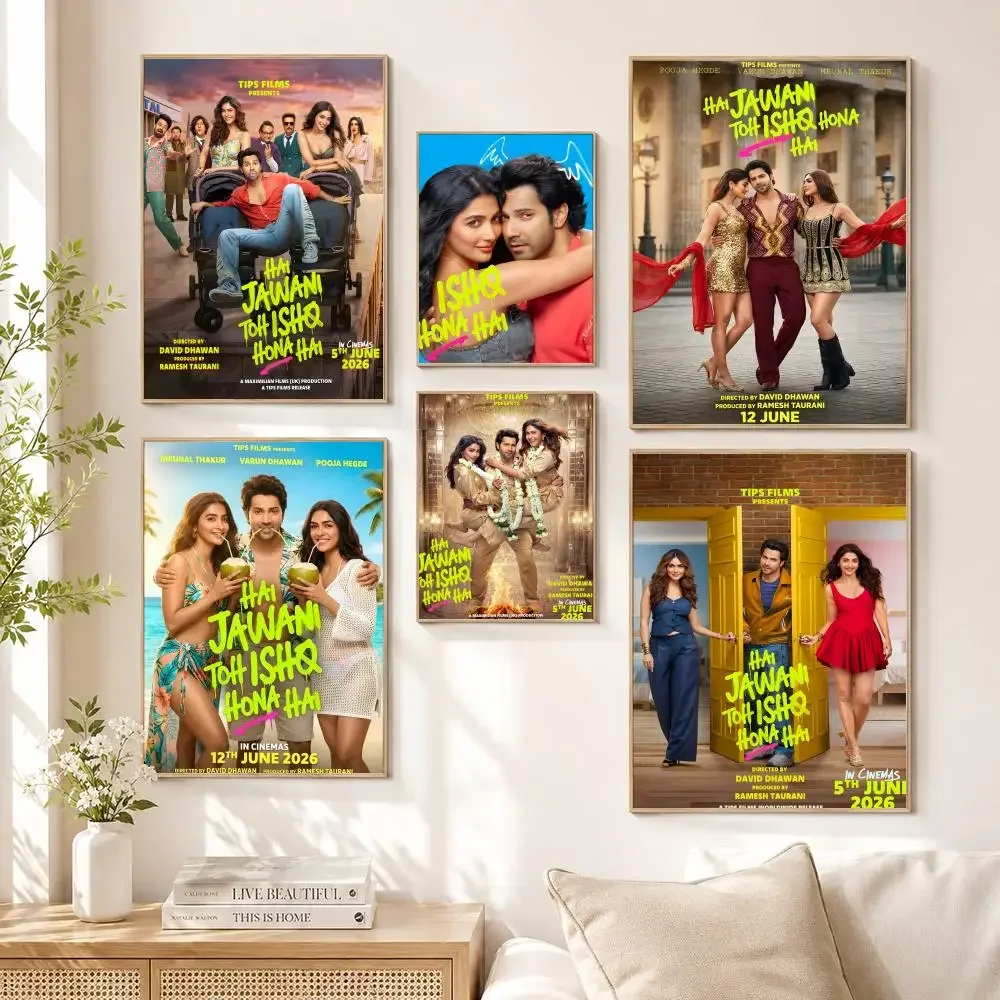 Movie Hai Jawani Toh Ishq Hona Hai Poster Wall Art Print Poster Decorative Mural Home Decor Gift Unframed