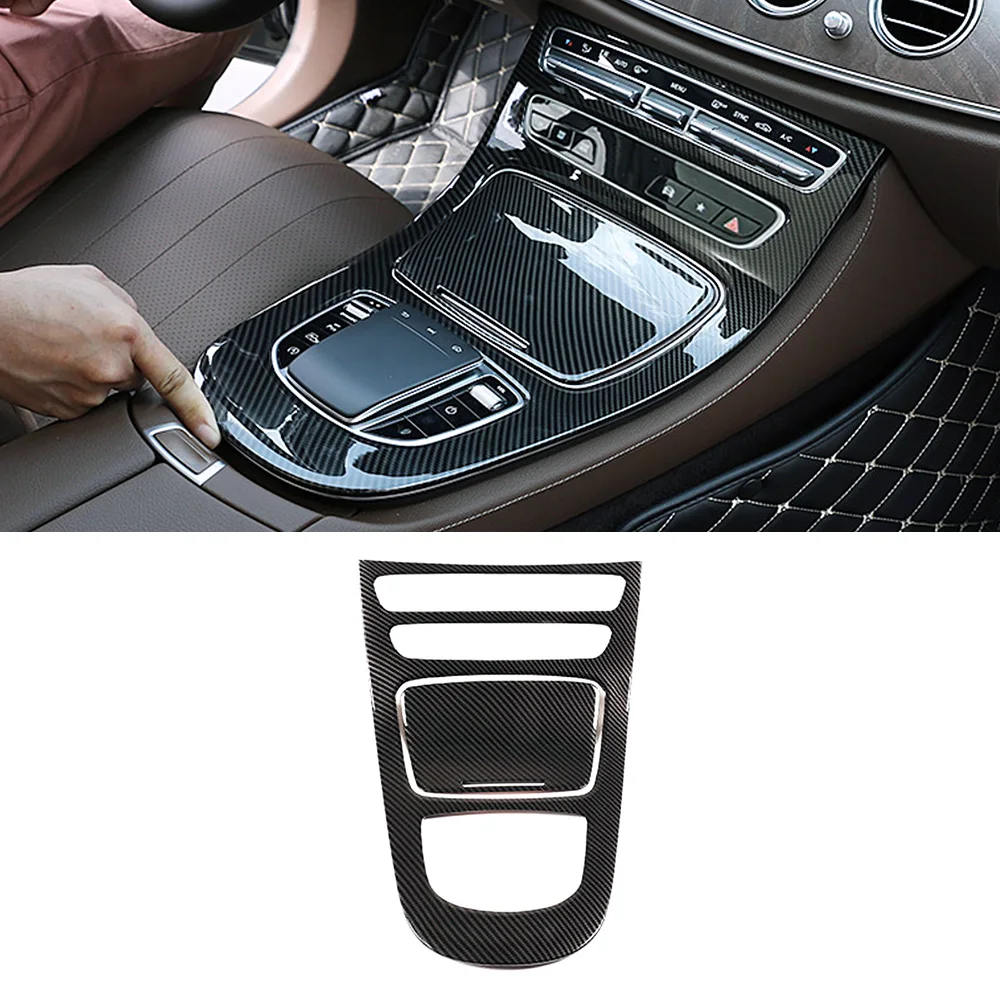 

For Mercedes Benz E Class W213 E200 E300 E350 2021 2022 Car Center Console Cup Holder Gear Panel Frame Cover Trim Refit