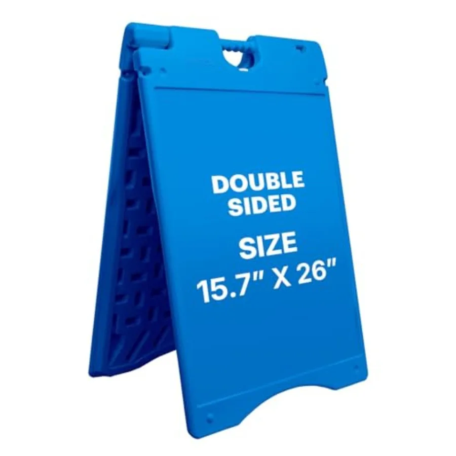 

A-Frame Signboard 15.7" x 26" Display Surface Small Outdoor Sandwich Board w/Weather Resistant PVC Sign Protector and Sand Fill