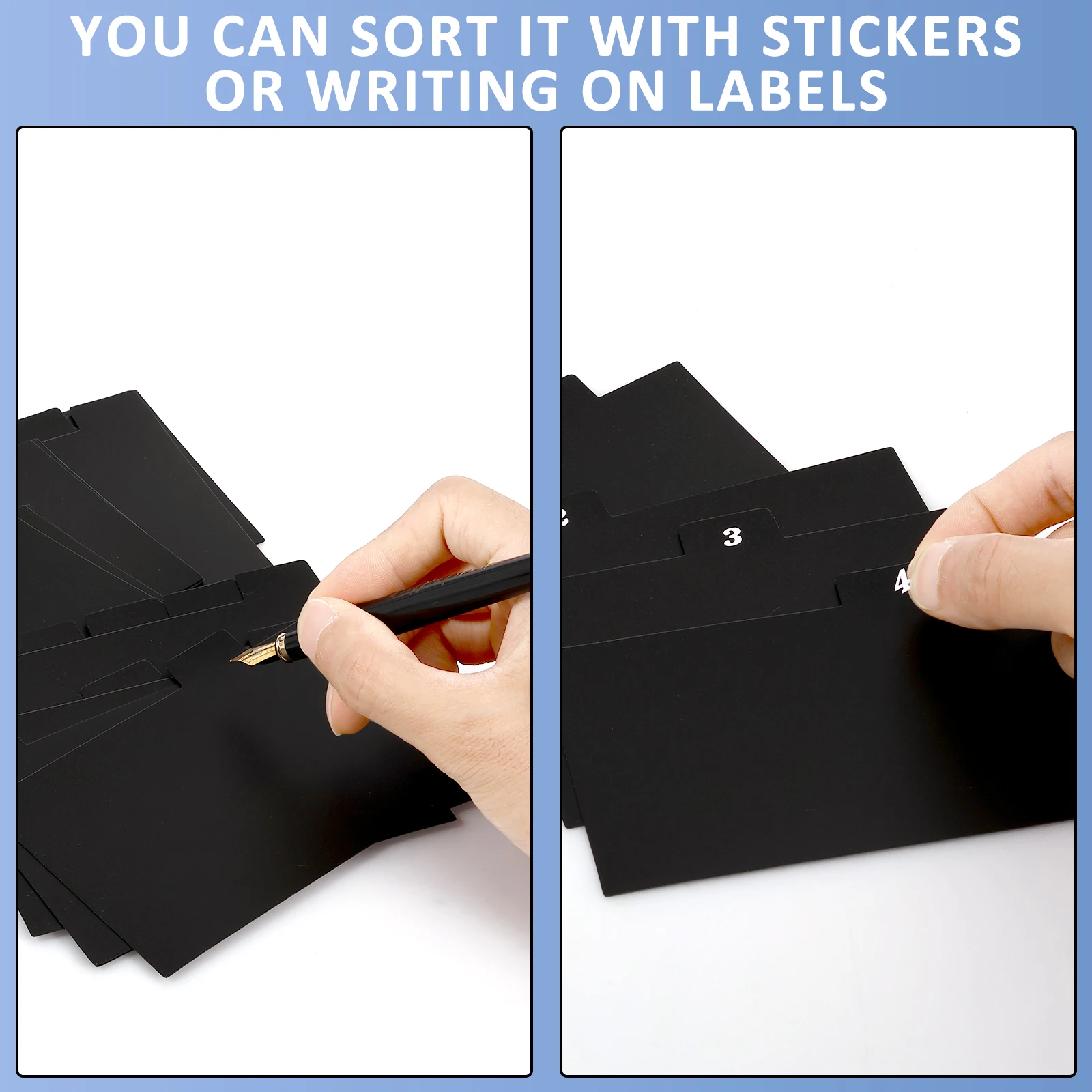 1 Set Index Card Organizer Box Plastic Index Card Holder Multi-functional Recipe Card Box 3x5Inch Cards Organizer with Note Page