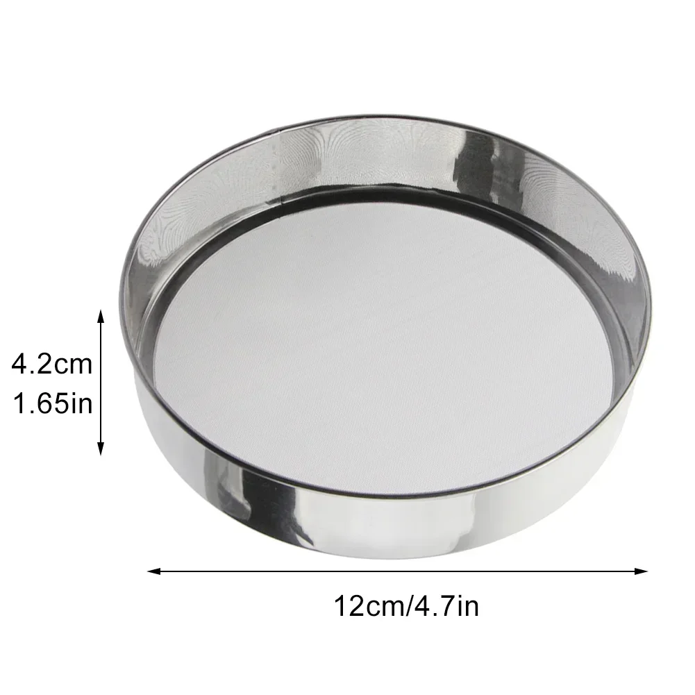 10-21cm Stainless Steel Flour Sieve Round Flour Sieve Strainer With 40 Mesh Kitchen Flour Powder Filter Screen Soil Strainer