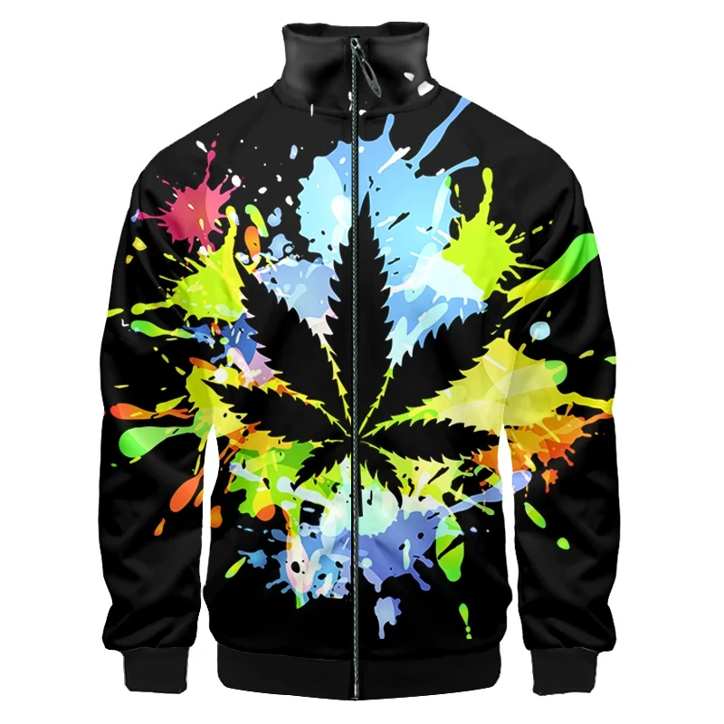 

Colorful Leaves 3D Digital Printing Jacket Mens Long Sleeve Hoodie Sweatshirt Men Fashion Streetwear Coat Hip Hop Tracksuits Top