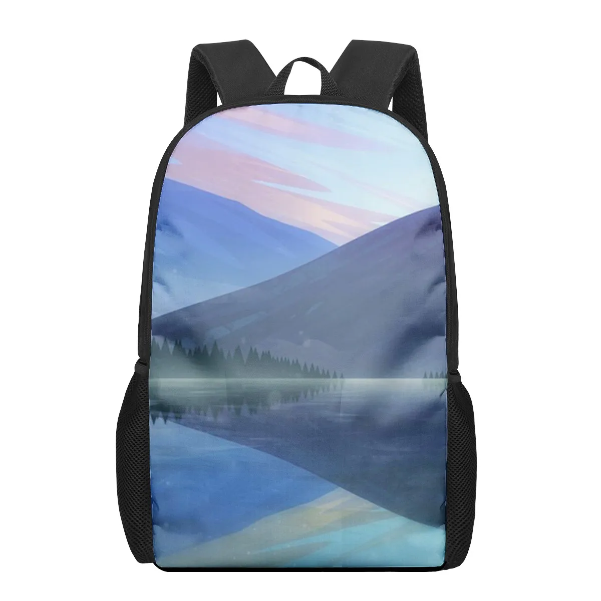 Creative Anime Landscape Pattern Backpacks Children School Bag Girls Boys Casual Book Bags Laptop Backpack Travel Rucksacks