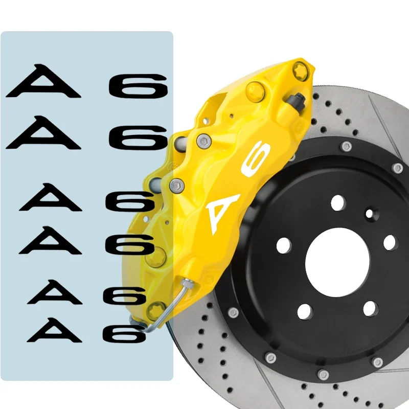 6PCS for Audi A6 Avant allroad 2023 2022 2021 2020 2019 2018 2017 Wheel Caliper Cover Vinyl Decals Body Styling Sticker
