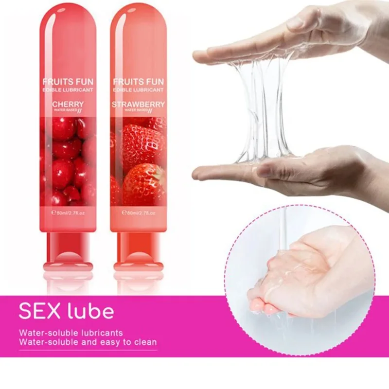 Sex Shop Fruit Smaak Smeermiddel Voor Seks Liefde Vagina Smeermiddelen Op Basis Van Water Glijmiddel Gay Anale Glijmiddel Sexy 80Ml Volwassen Speelgoed