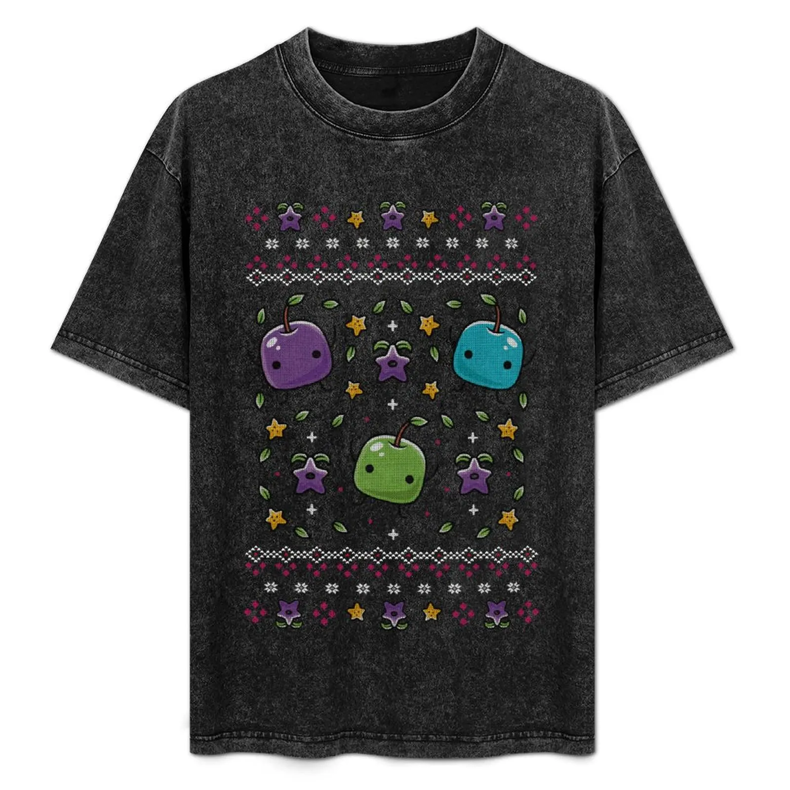 Junimo Forest Spirit Christmas T-Shirt Anti-Fade Casual Tee Shirt