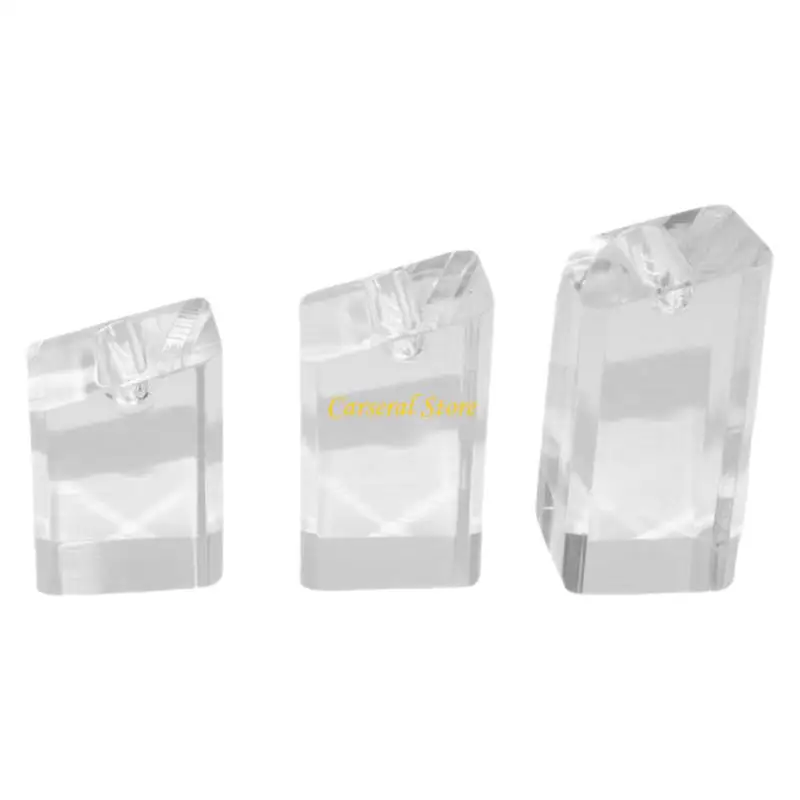 

M4yf 3pcs Square Clear Acryle Cring Stand для выставки ювелирных изделий и домашнего использования