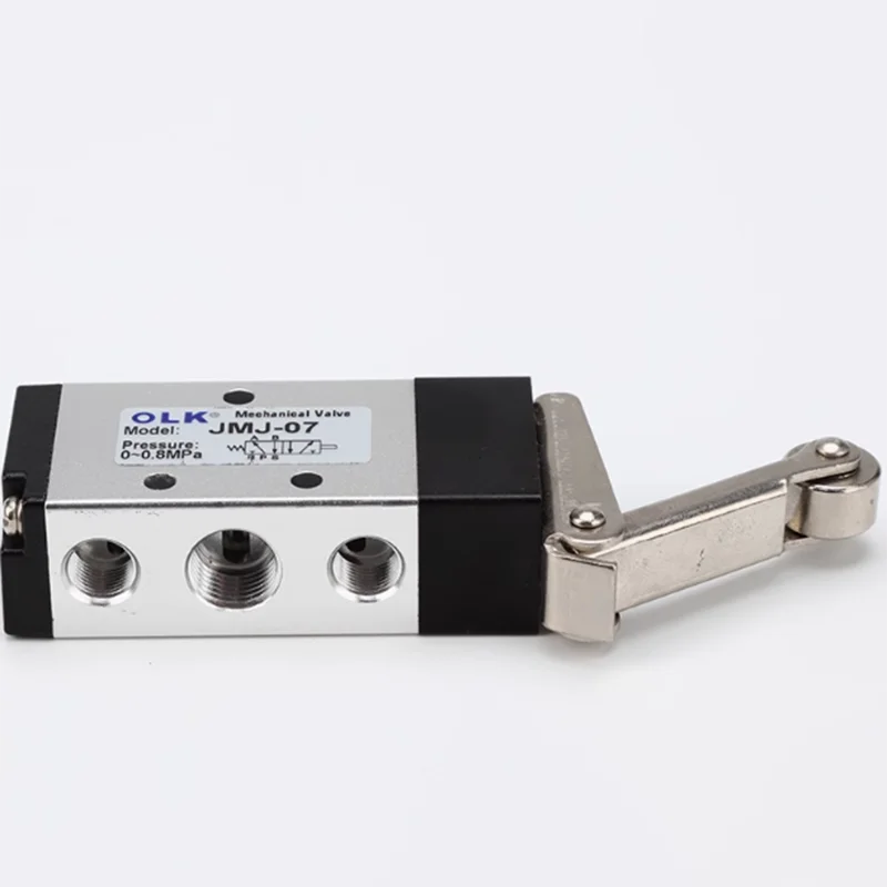 Pneumatic Solenoid Valve JMJ-07 Two position Five way 01 04 06 05 02 Roller Button Self locking Knob Pneumatic Mechanical Valve