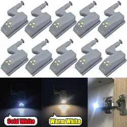 10-1PC LED Inner Hinge Lamp Cabinet Lights Universal Wardrobe Cupboard Door Sensor Lights Bedroom Kitchen Closet Night Lights