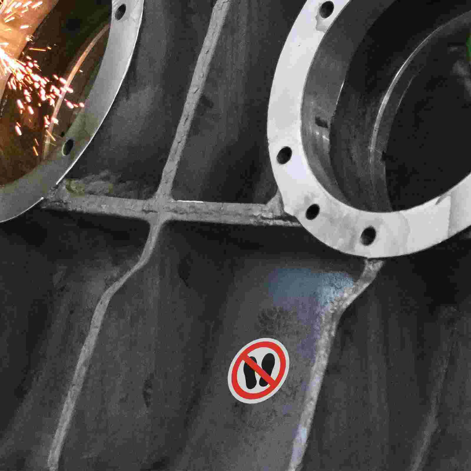 10pcs No Stepping Safety Decals No Step Warning Decal No Stepping On Surface Stickers Safety Stickers Safety Warning Sticker