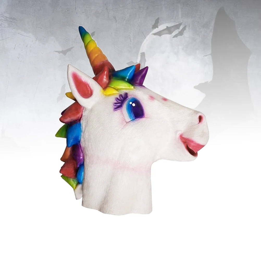 

Unicorn Mask Animal Costume Cosplay Decors Halloween Masks Horse Prop Party Aldult