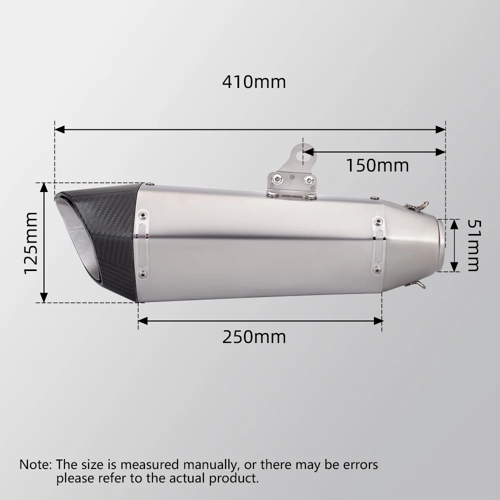 Original Motorcycle Exhaust Suitable for Z400 MT09 R3 MT07 modified motorcycle HF TSS Krat universal tail exhaust 51mm caliber