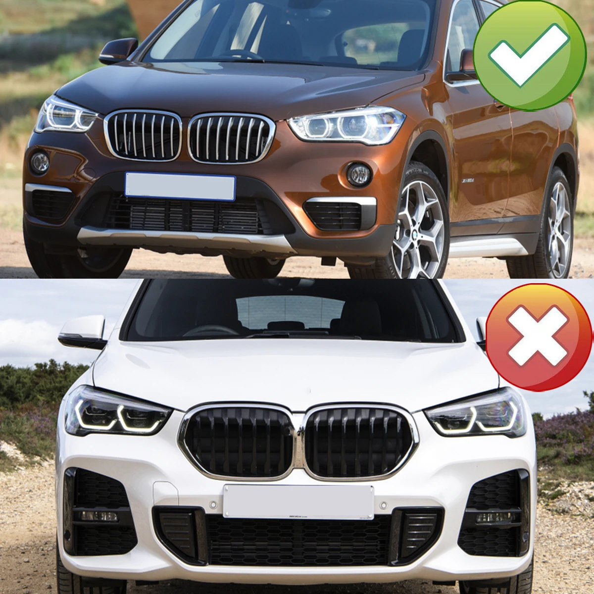 Magickit Front Bumper Splitter Spoiler Lip AC Style for BMW F48 F49 X1 M Sport SDrive18i 20i 28i 2016 2017 2018 2019 2020 2021 - view 6