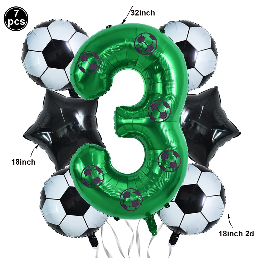 Soccer 5th 6th Birthday Decorations Balloons Banner Tablecloth Cups Soccer Sports Theme 10th 13th Birthday Party Supplies Favors