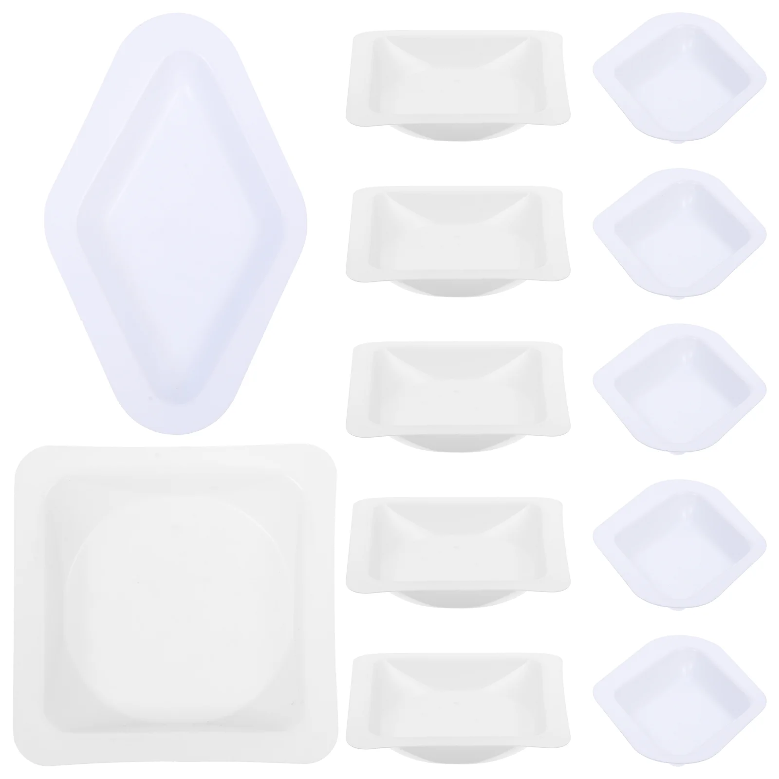 100 Pcs Weighing Ship Boats for Powder Sample Pans Laboratory Plastic Plates Tray