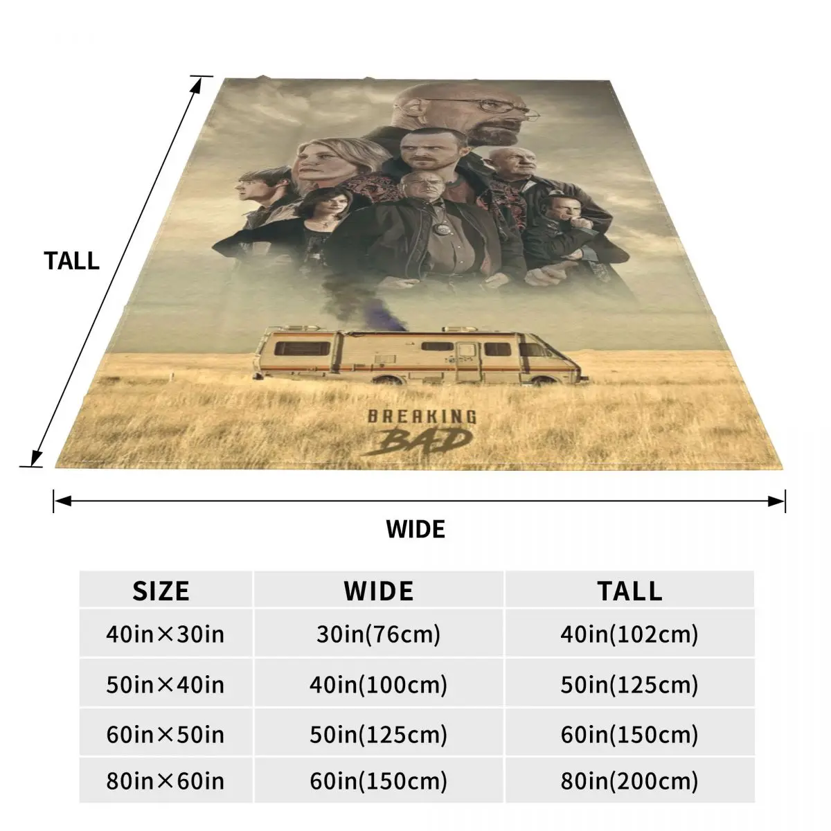 B-Breaking American Crime Television Soft Durable Blanket Bad Office Throw Blanket Winter Flannel Bedspread Sofa Bed Cover