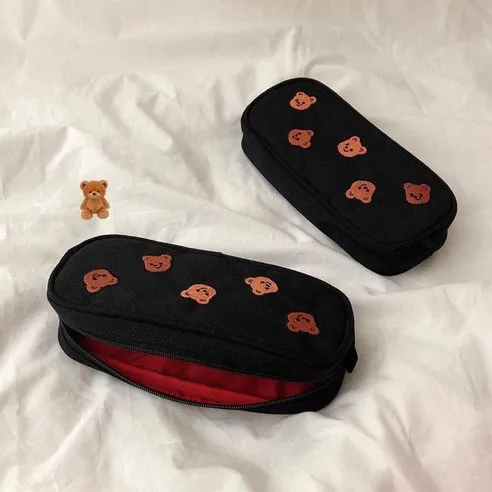 Держатель для ручек с вышивкой Crazy Cupid Bear, подготовка для младших, старших классов и студентов колледжа