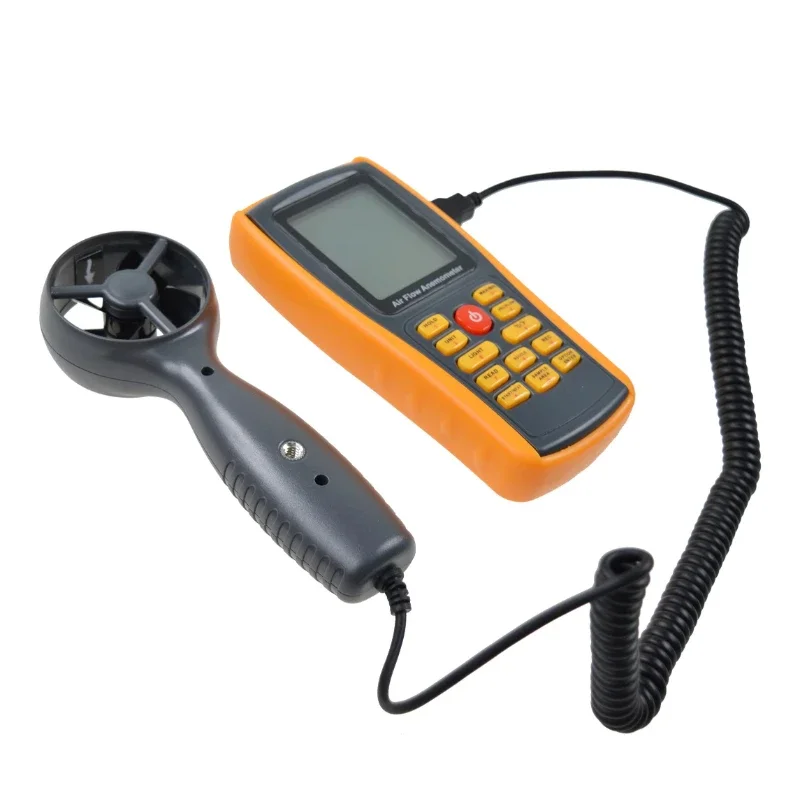 Digital anemometer with speed temperature and external sensor anemometer