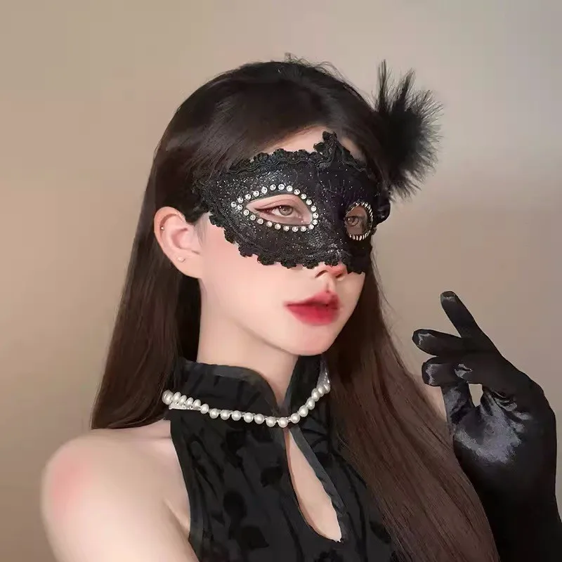 Women Leather Mask Blindfold Gothic Cosplay Fashion Halloween Carnival Party Masquerade Ball Fancy Mask Accessories Solid Color