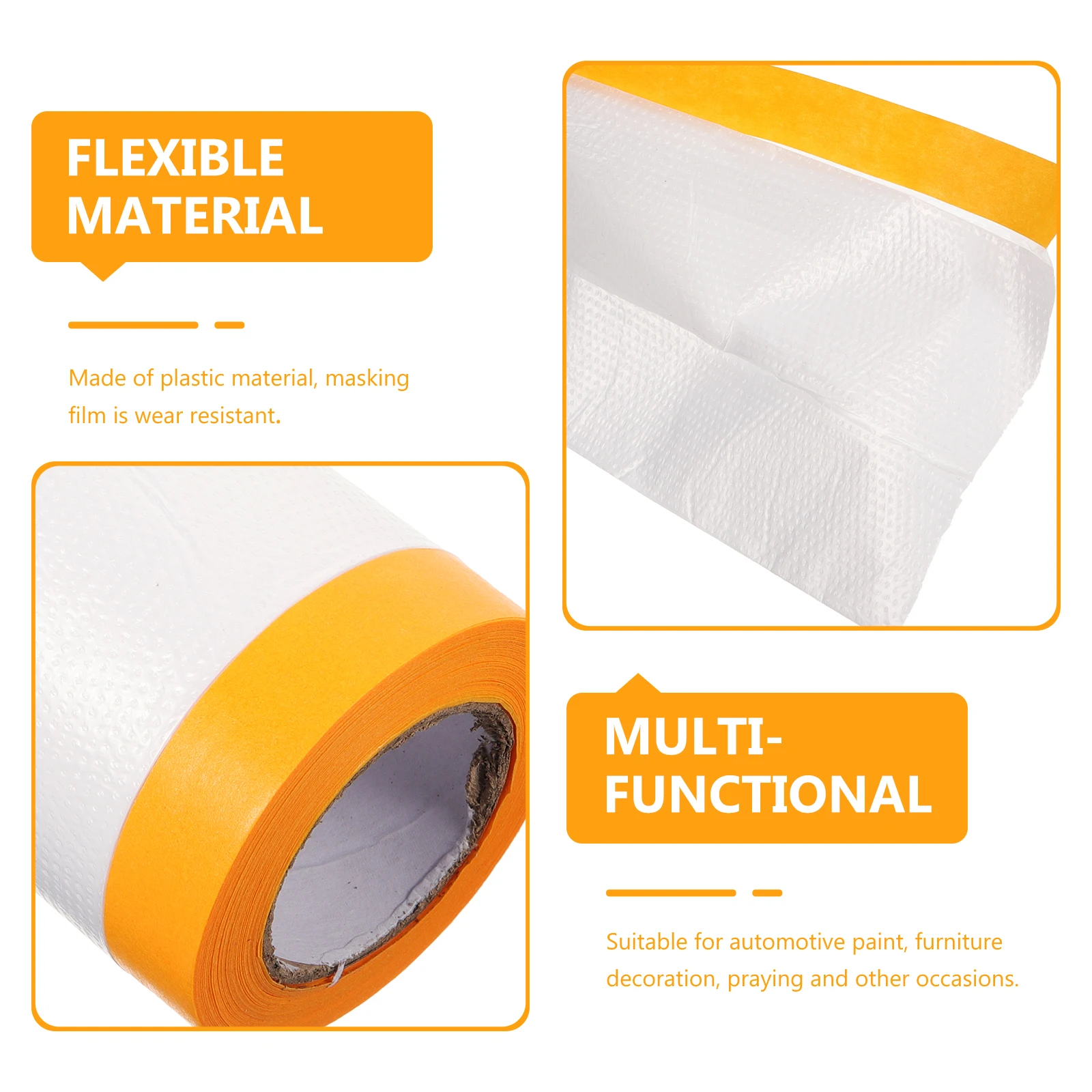 1 Roll Plastic Masking Film Wide Large Size Lightweight Paint Protection Film for Automotive Car Painting Supplies