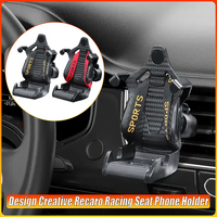 Universal New Design Creative Racing Seat Phone Holder Air Vent Stable Shock Resistant Car Navigation Holder Decoration