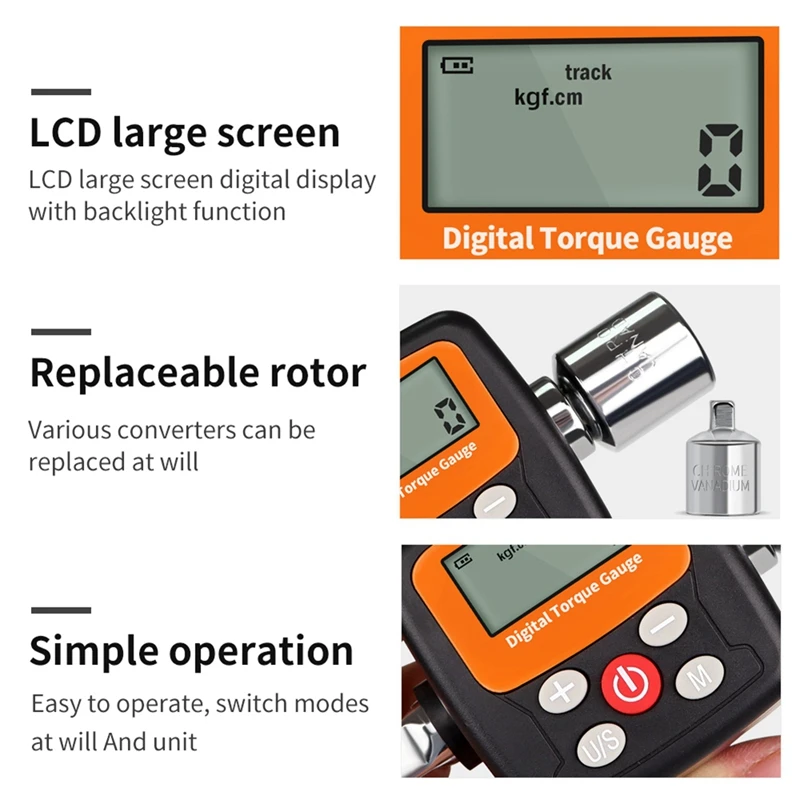 ใหม่ดิจิตอลแรงบิดเมตรแรงบิด Meter Tester ประแจเครื่องกลเปลี่ยนต่างๆโรเตอร์ประแจแรงบิดสําหรับซ่อม