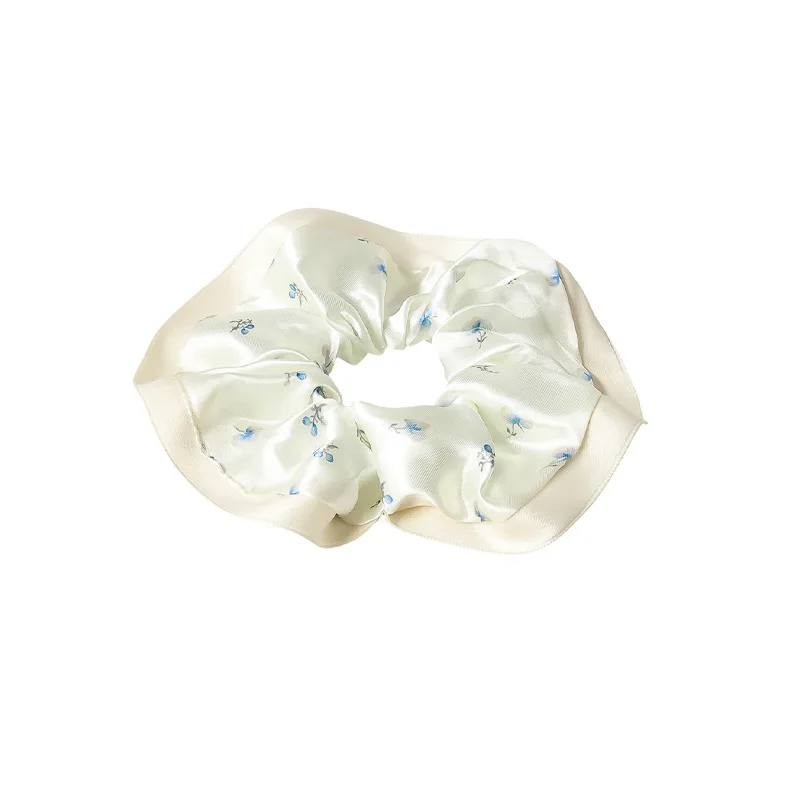 Eleganter Spitzenblumen-Scrunchie im koreanischen Stil, großer Haargummi für Damen und Mädchen, trendiges Haar-Accessoire für den Alltag. – Detail 20
