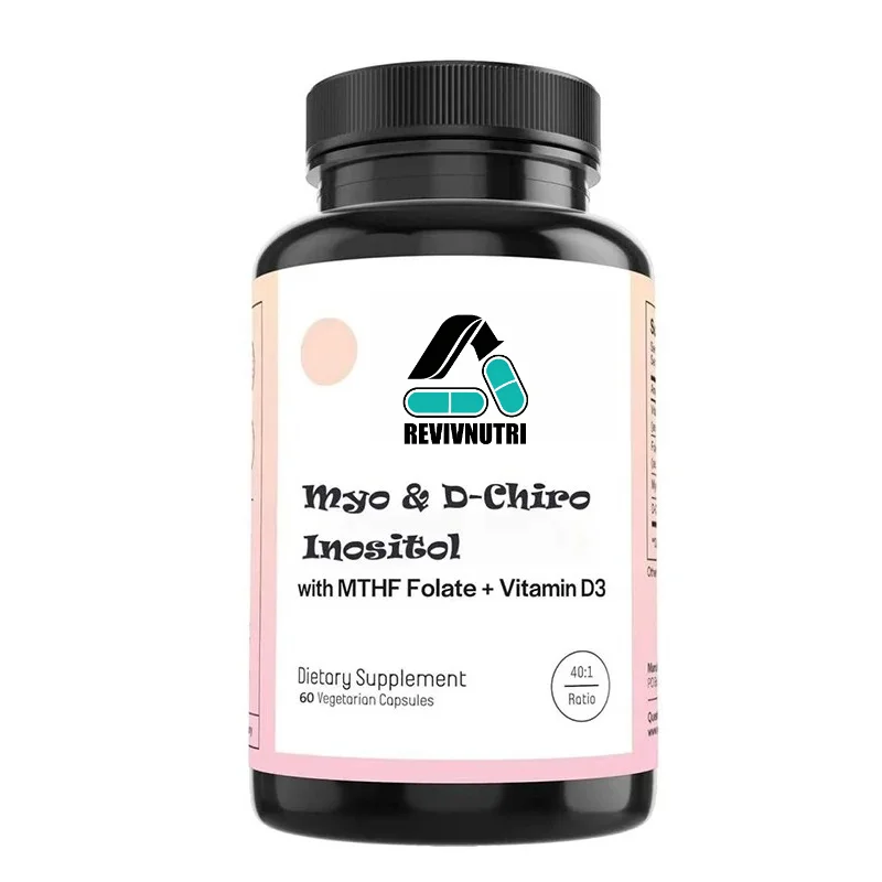 Inositol Capsules Containing Folic Acid, Vitamin D, and D-spinal Cord Alcohol, Supporting Homocysteine Levels, 60 Capsules