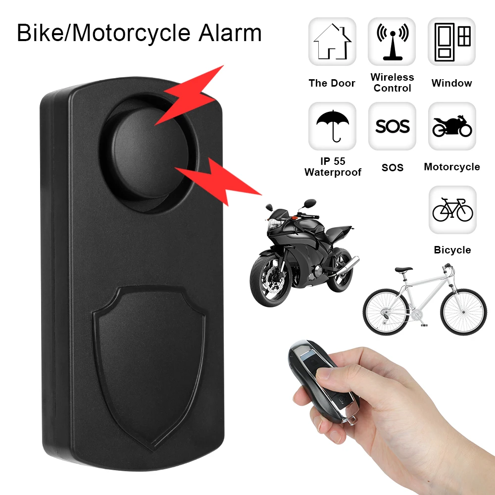 

Bike Motorcycle Electric Bicycle Wireless Remote Control Security Anti Lost Vibration Detector Alarm Waterproof