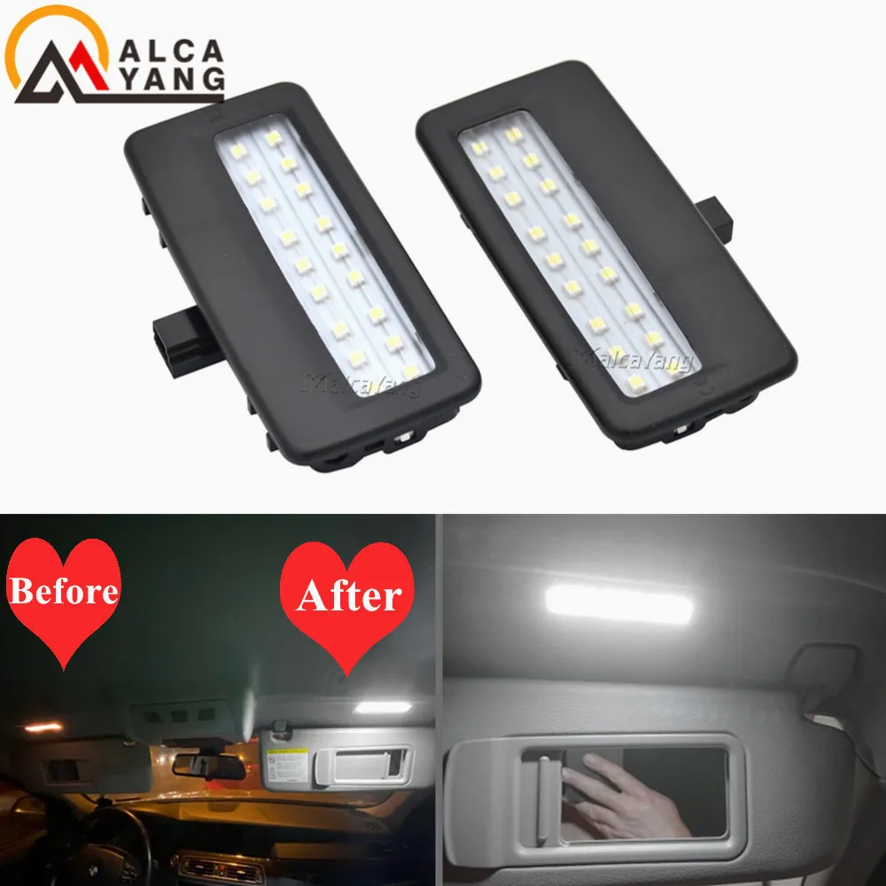 Energy Saving Reading Lights For BWM 5 7 series F07 F11 F01 F02 F03 F04 LED Interior Sun Visor Vanity Mirror Lamps