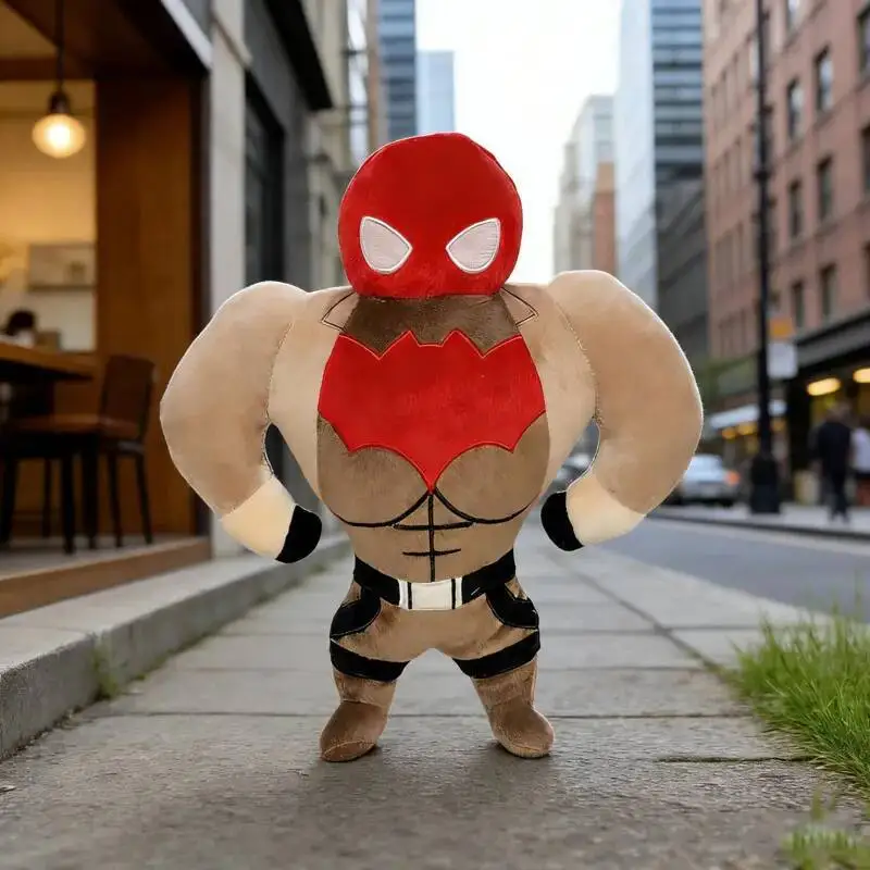 New Jason Todd Show Off Pectoral Muscles Plush Cute Red Hood Jason Todd Stuffed  Pillow Doll Batmans Toy Special Holiday Gifts - view 4