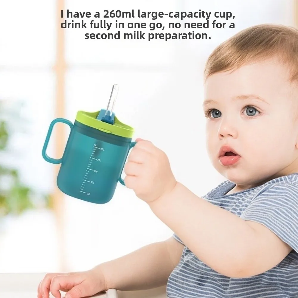 كوب شرب مياه للأطفال قابل لإعادة الاستخدام ومقاوم للانسكاب 3IN1 كوب حليب للأطفال الصغار بتصميم غير قابل للانسكاب كوب بلاستيكي لتغذية الطفل #2