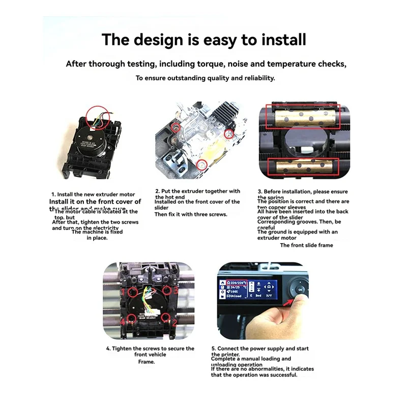 For Bambu Lab 3D Printer Replacement Extrusion Motor For X1 X1C P1P P1S High-Precision Part For Quality Printing